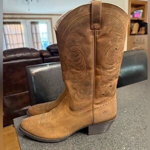 Ariat Heritage Magnolia Brown Leather Western Cowboy Boots size 11B Womens
